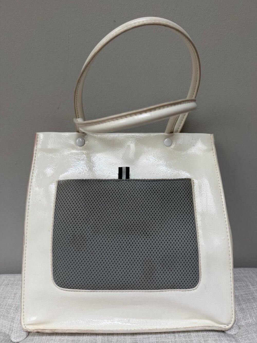 Urban Outfitters White Vegan Leather Tote Bag